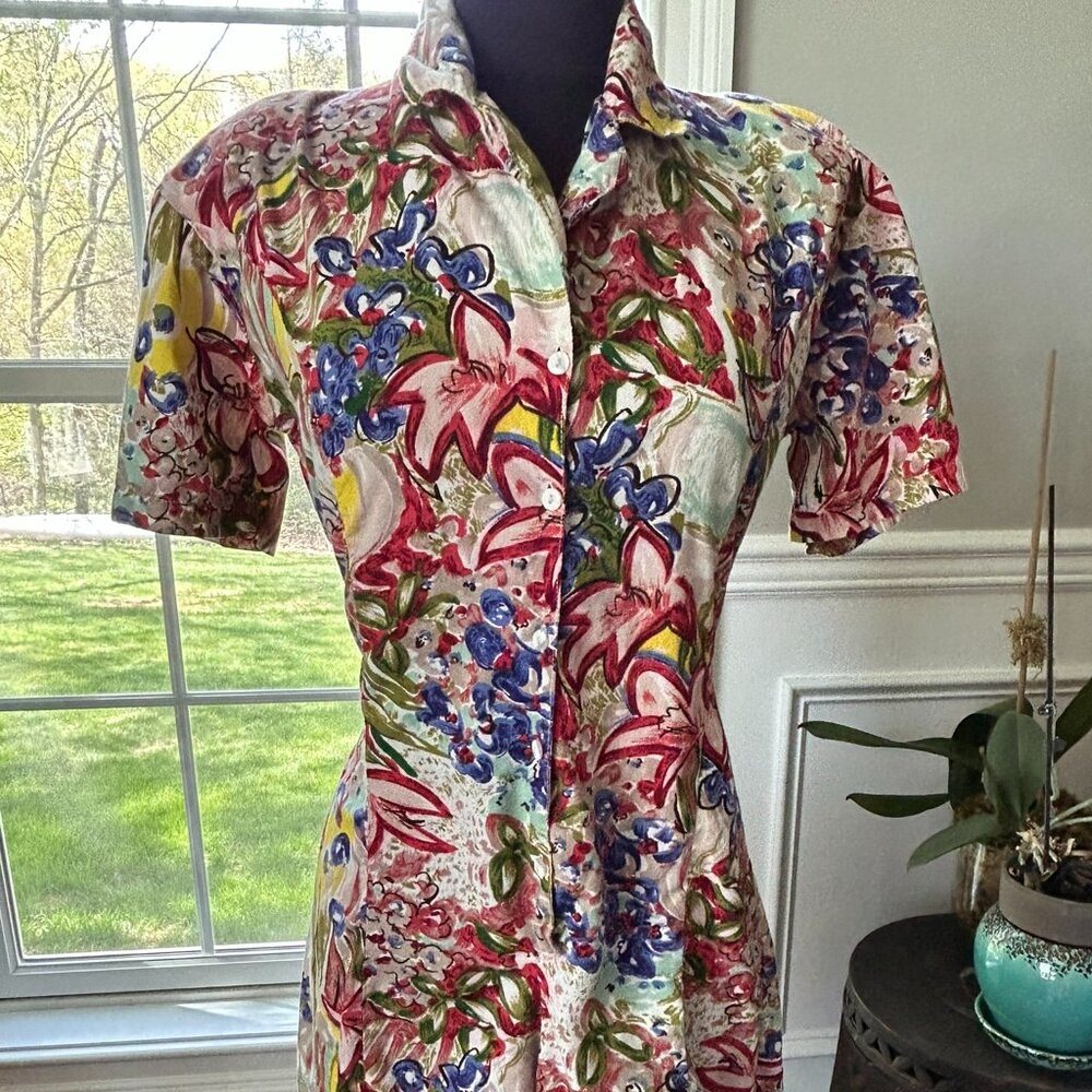 Vintage Floral Summer Romper ~ Women's Medium